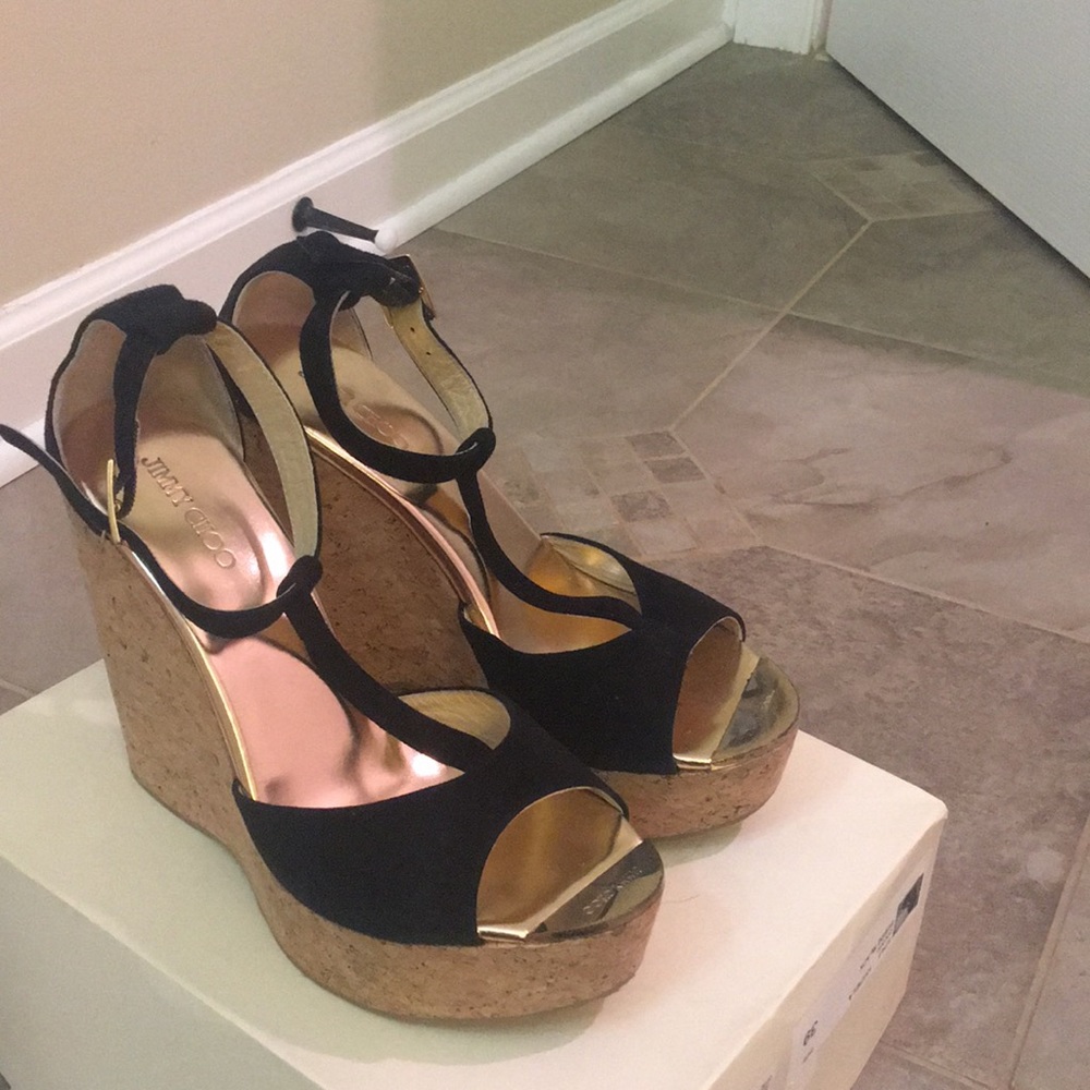 Jimmy Choo cork wedges